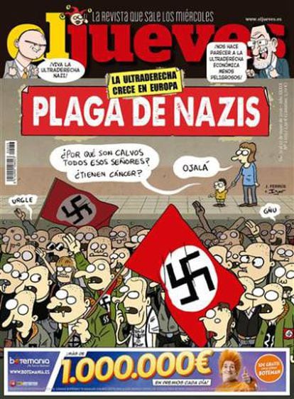 The latest front cover from ’El Jueves.’