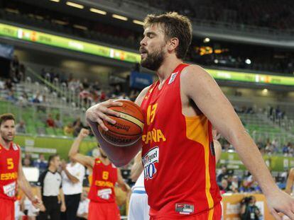Marc Gasol, during the game against Italy. 