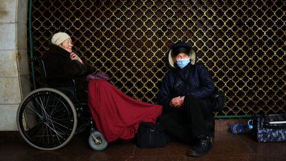 Tamara, 80, and her husband Vladimir, 70, take shelter underground from Russia’s attacks on Kyiv.
