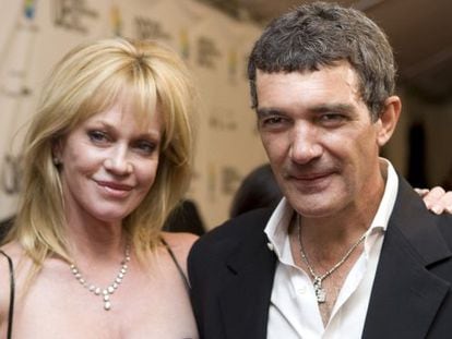 Antonio Banderas and Melanie Griffith when they were still together.