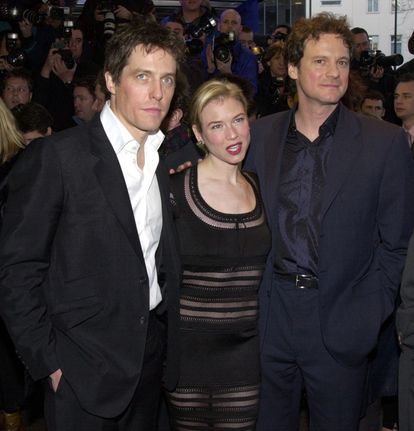 Hugh Grant, Renée Zellweger and Colin Firth at the London premiere of ‘Bridget Jones’s Diary’ in 2001.