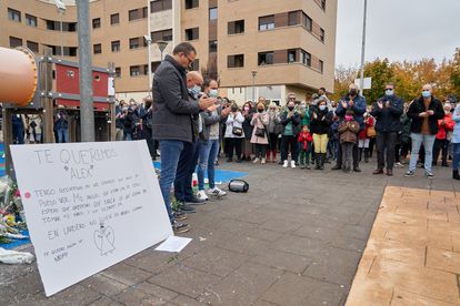 A protest held in Lardero (La Rioja) on Sunday in the wake of the killing of nine-year-old Álex.