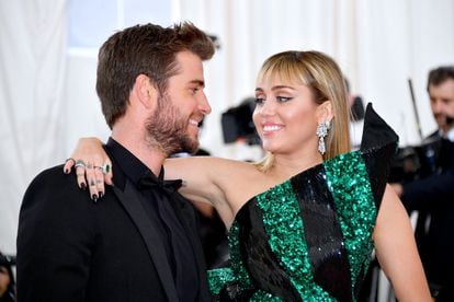 Liam Hemsworth and Miley Cyrus at the 2019 Met Gala in New York.