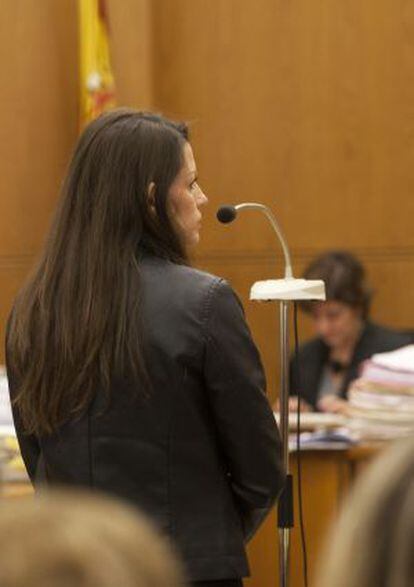 María Ángeles Molina Fernández during her trial in Barcelona.