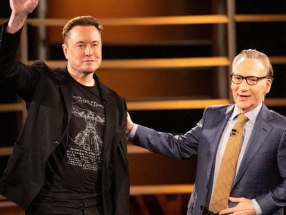Elon Musk and Bill Maher, in a recent episode of 'Real Time'.