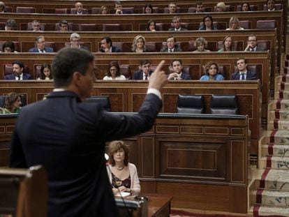 Spanish Prime Minister Pedro Sánchez in Congress last week.