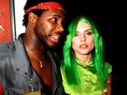 Nile Rodgers and Debbie Harry at a party in New York in 1981.