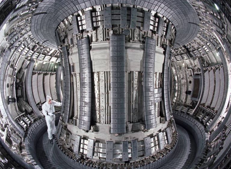 Inside the European fusion reactor laboratory known as Jet, on the outskirts of Oxford.
