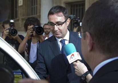 Diego Torres after testifying in the N&oacute;os case in Palma last week. 