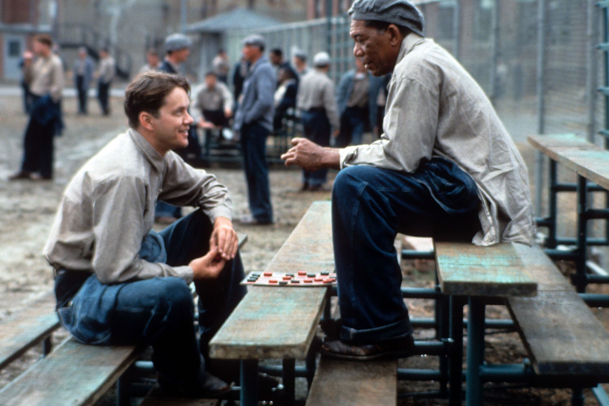Tim Robbins and Morgan Freeman in a scene from 'The Shawshank Redemption.' ARCHIVE PHOTOS (GETTY IMAGES)