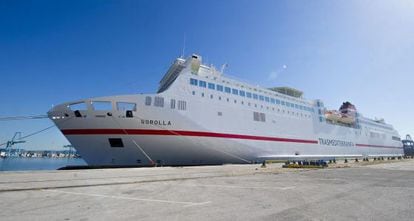 The 'Sorolla' ferry run by Transmediterranea.
