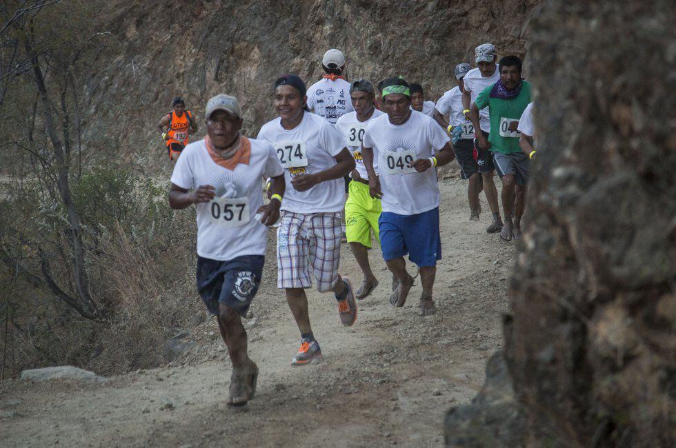 Copper Canyon's ravines rise and fall some 2,400 meters, punishing runners, most of who wear home-made sandals.