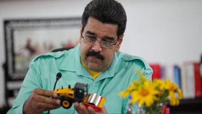 President Maduro in Miraflores on Monday.