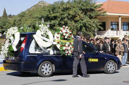 Mourners attend the funeral of the six-year-old killed at the M&aacute;laga Kings Parade.