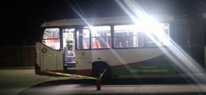 One of the buses targeted in Saturday's attack in Mexico State.