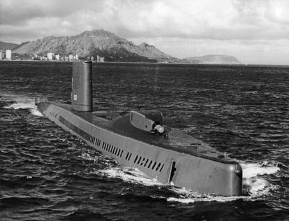 Image of “Halibut,” the American submarine, circa 1965