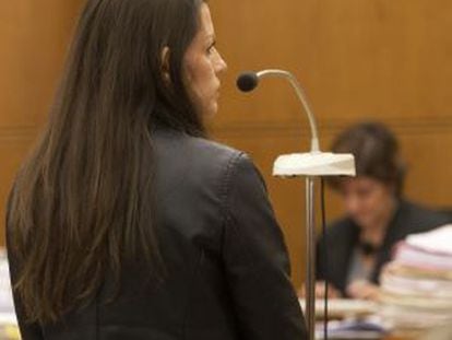 María Ángeles Molina Fernández during her trial in Barcelona.