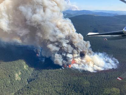 A fire in British Columbia, on Canada's west coast, earlier this week.