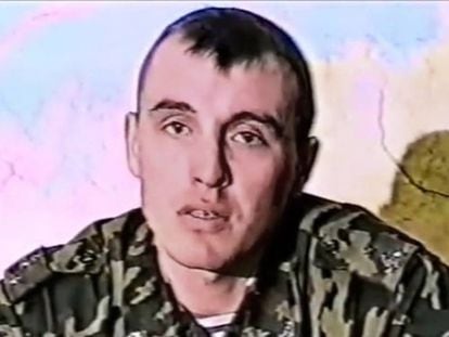 Image of Denis Sergeev in 1999 taken from a documentary on the battle for Alilen.