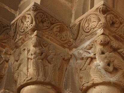 Women are depicted in the Romanesque church of Santiago de Agüero, in Spain's Huesca province.