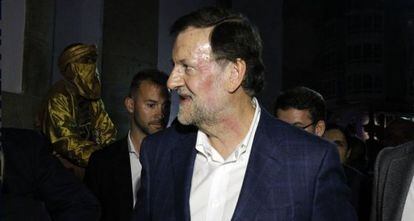 Rajoy after the attack.