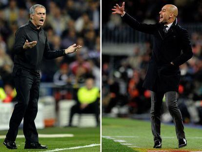 Jos&eacute; Mourinho and Pep Guardiola in a combination image. 