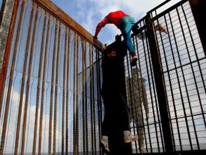 Dozens of young people regularly hop over the border fence, only to be apprehended by the Civil Guard and sent back again