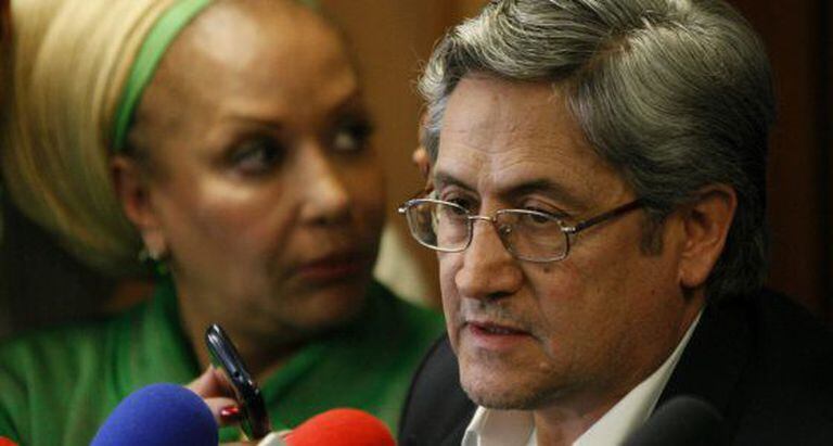 The activist Germán Roncancio and former Senator Piedad Córdoba.