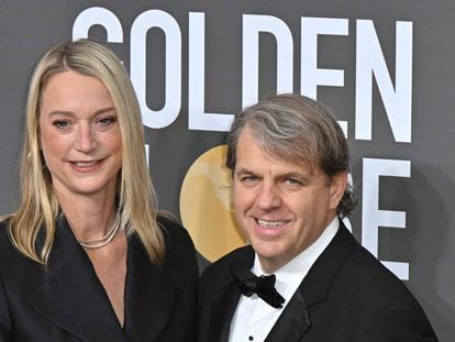 Todd Boehly and his wife Katie at the Golden Globes ceremony on January 10, 2023.