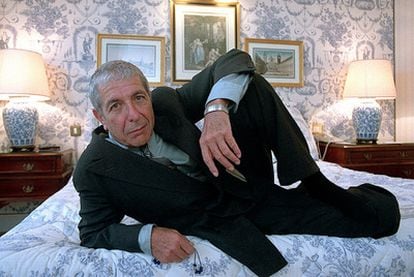 Leonard Cohen, photographed in Madrid in 2001.