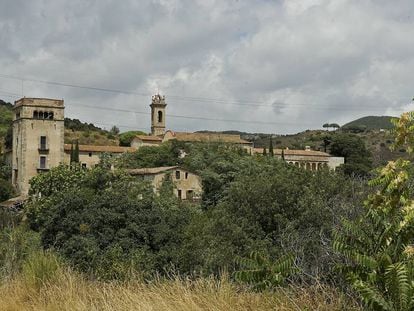 View of the monastery of Sant Jeroni de la Murtra in Badalona, Catalonia.