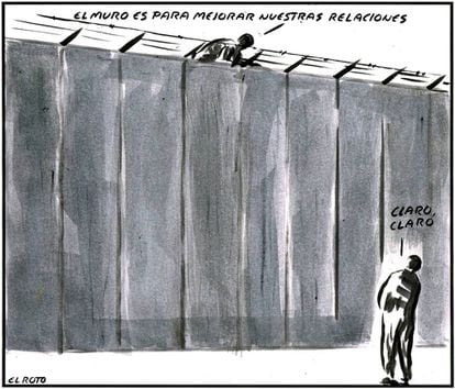 - The wall is to improve our relationship. Of course, of course.