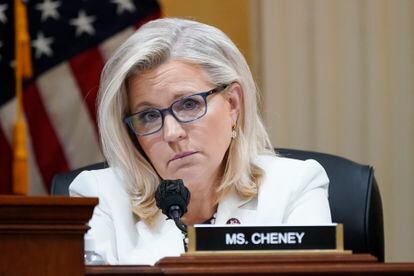 Liz Cheney during a hearing of the committee investigating the Jan. 6 Capitol riot.