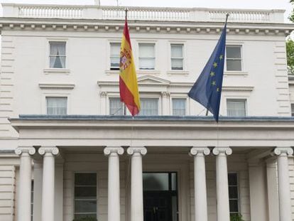 Fachada de la Embajada de España en Londres.