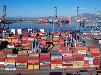 The Mexican port of Manzanillo, in an image from January 2021.