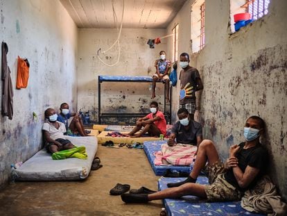 Inmates in isolation for tuberculosis in a maximum security prison; Maputo, Mozambique; November 6, 2023.