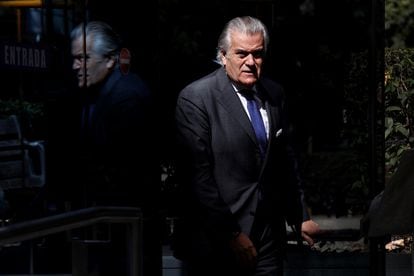 Former PP treasurer Luis Bárcenas walking out of Spain's High Court in July.