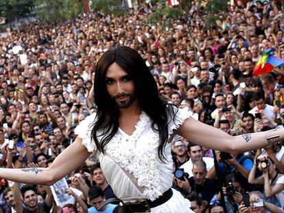 Conchita Wurst opens Madrid's Gay Pride festival.