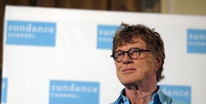 Robert Redford in Madrid to promote the Sundance Channel