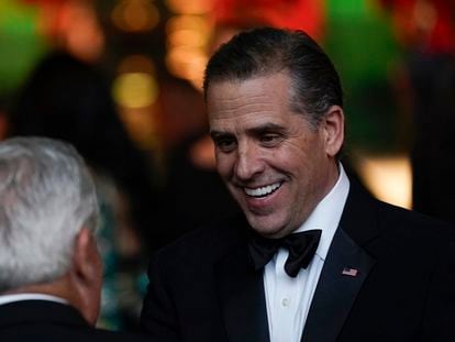 Hunter Biden talks with guests before President Joe Biden offers a toast during a State Dinner for India's Prime Minister Narendra Modi at the White House in Washington, June 22, 2023.