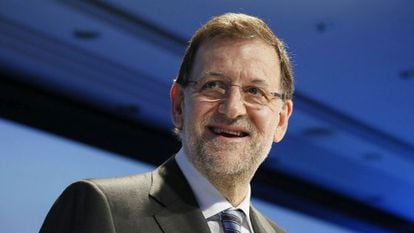 Mariano Rajoy during his speech at the Sitges conference on Saturday.
