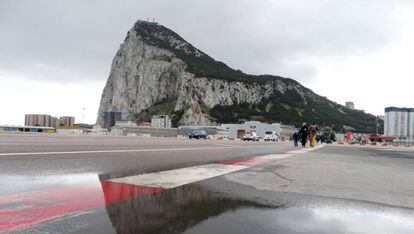 Gibraltar’s international airport on the border with Spain.
