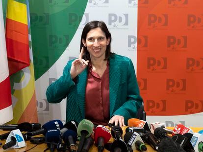 La nueva líder del Partido Democrático italiano, Elly Schlein.