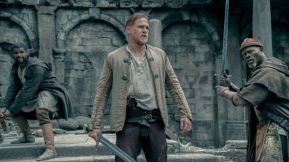 Charlie Hunnam in a scene from the new ‘King Arthur’ movie.