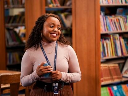 This image released by ABC shows Quinta Brunson in a scene from 'Abbott Elementary.'