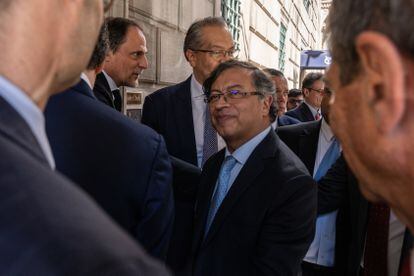 Gustavo Petro arrives in New York City to attend the 77th session of the United Nations General Assembly