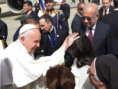 Pope Francis in Egypt on Friday.