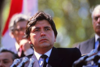Alan García on May 1, 1986, in Buenos Aires, Argentina.