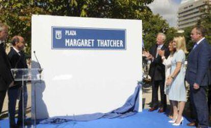 The PP inaugurated Margaret Thatcher Square in Madrid in September 2014.