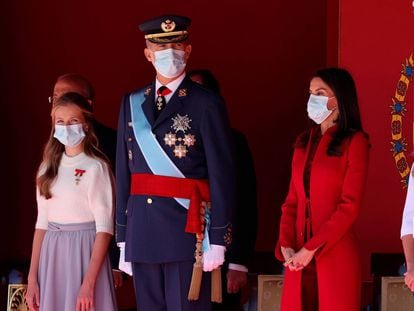 The Spanish royal family at an event to celebrate Spain‘s National Day on October 12.